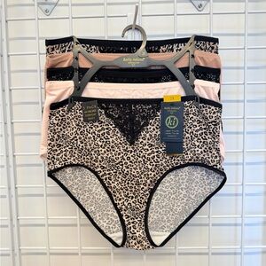 Kathy Ireland Women's Leopard and Lace Panties - Pack of 5